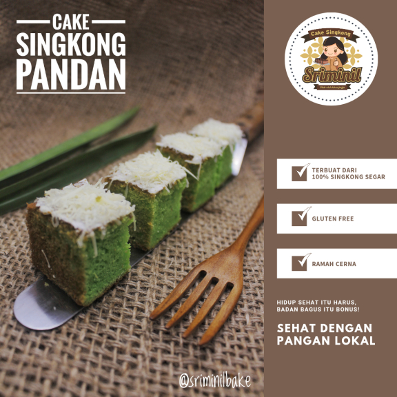 Cake Singkong Pandan