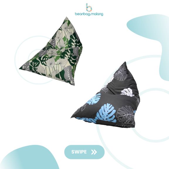 Sofa Beanbag Triangle Motif - beanbag malang