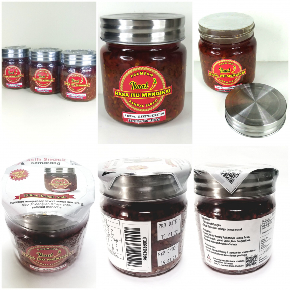 IKAAT SAMBAL TERASI, 250 GR, KEMASAN KACA