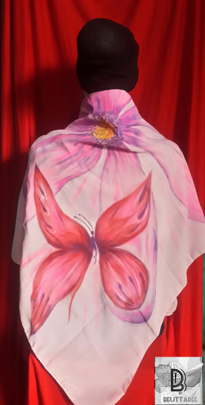 Selendang/pashmina/scarf lukis