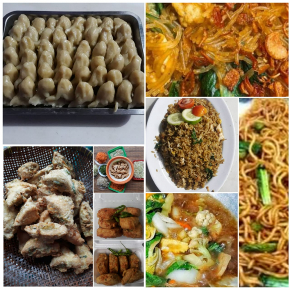 Pempek, Rujak mie, gado-gado, ketoprak, nasi goreng