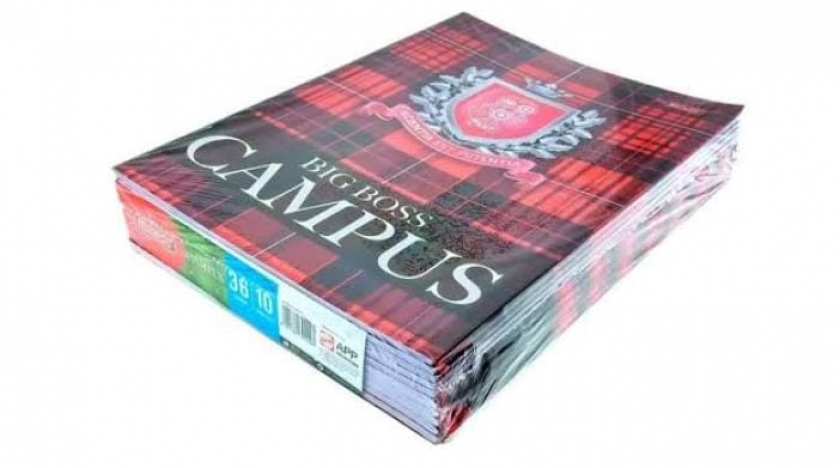 Buku tulis. Pengaris. Buku tabungan. Pensil Warna