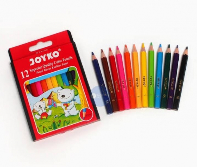 Buku tulis. Pengaris. Buku tabungan. Pensil Warna