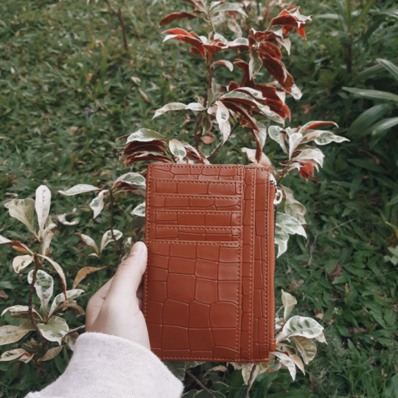 Cardholder Croco Zipper