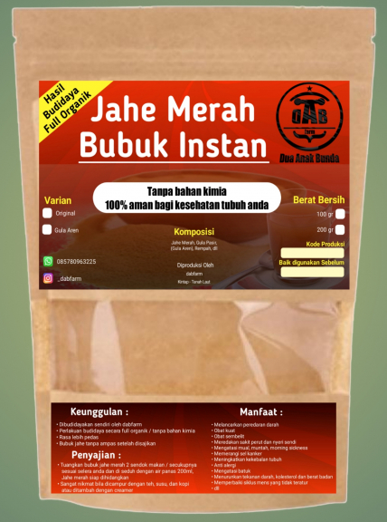 Jahe Merah Bubuk Instan