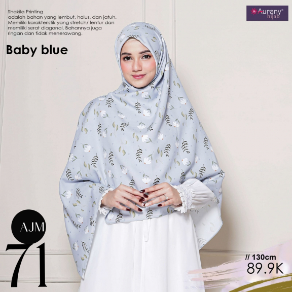 Khimar segi 4 motif 