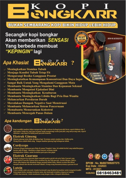 Kopi Bongkar sachet 0818463481 WA