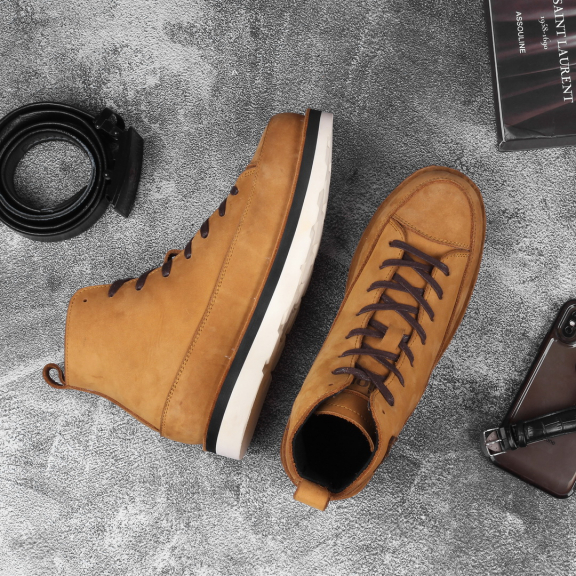 Collisone Boots - Pull up Leather Boots - High Pressure, Cemented Side Stitching Construction