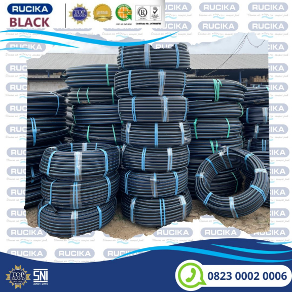 Pipa Hdpe merek Rucika ukuran 2 inch 63mm