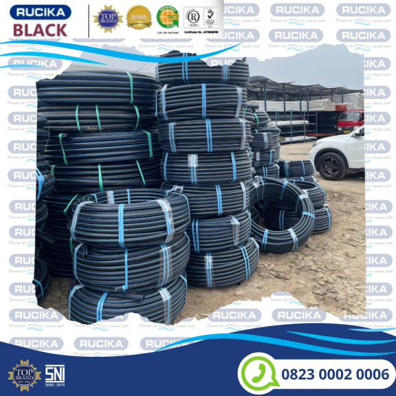 Pipa Hdpe merek Rucika ukuran 2 inch 63mm