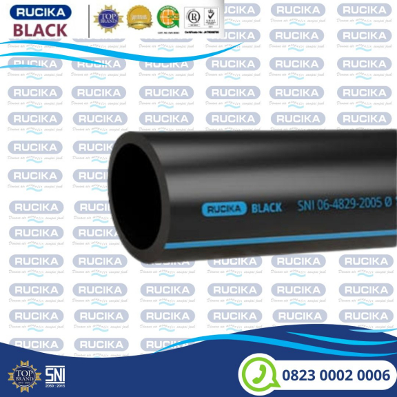 Pipa hdpe merek rucika 4 inch pe 100