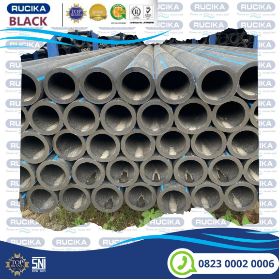 Pipa Hdpe murah 8 inch 200 mm merek Rucika Wavin