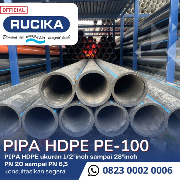 Pipa hdpe ukuran 12 inch Pn 10 315mm 