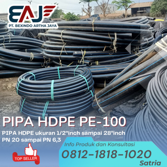 Pipa Hdpe Dn 2 1/2 Inch SDR11 | Pipa Hdpe OD 75mm