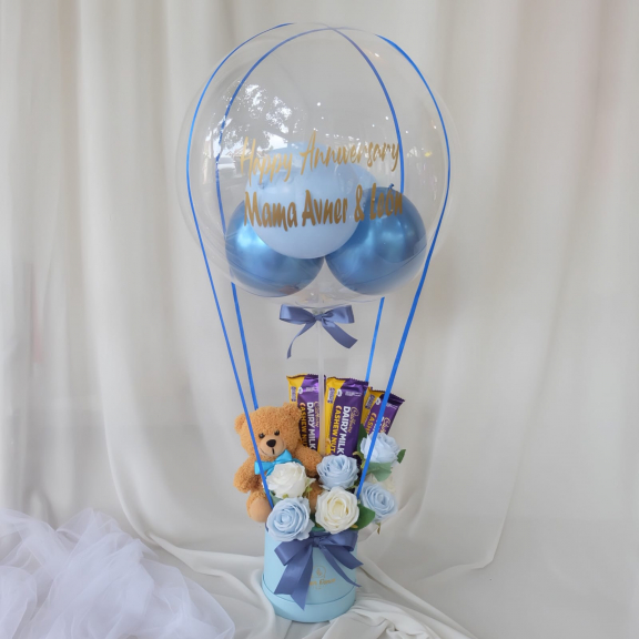 Florist Lampung ( Box Balon Mix Cokelat)