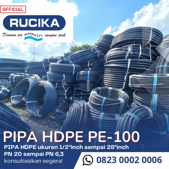 Pipa Hdpe Rucika 3/4 inch 25 mm PN 16
