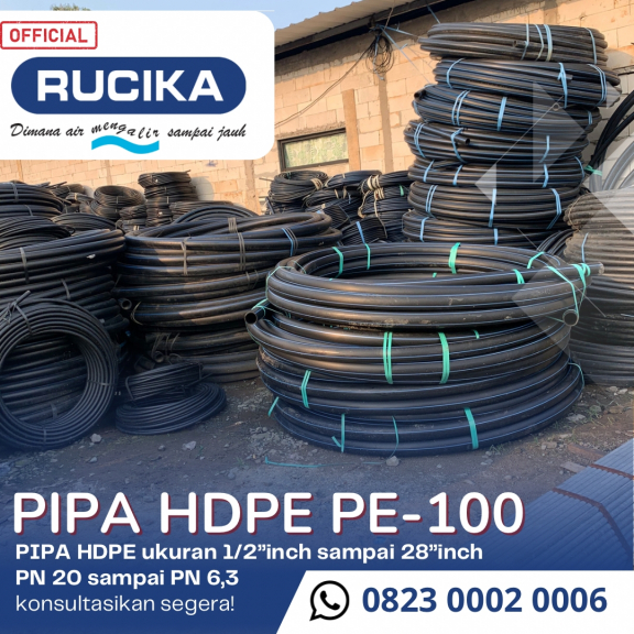 Pipa Hdpe Rucika 2 inch 63 mm Pn 10