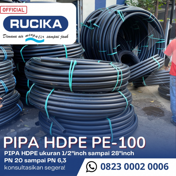 pipa hdpe rucika 3 inch 90 mm pn 10