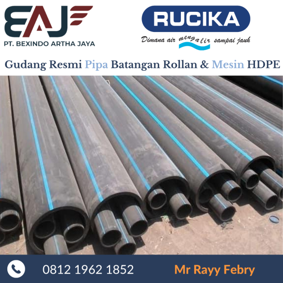Pipa HDPE 6 Inch Murah | Pipa HDPE PN10 | Merk Rucika 