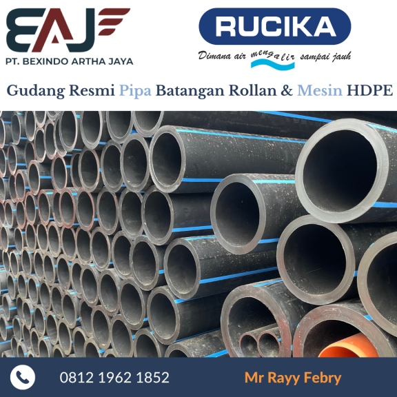Jual Pipa HDPE Murah 8 Inch | Pipa Air Bersih HDPE Merk Rucika 