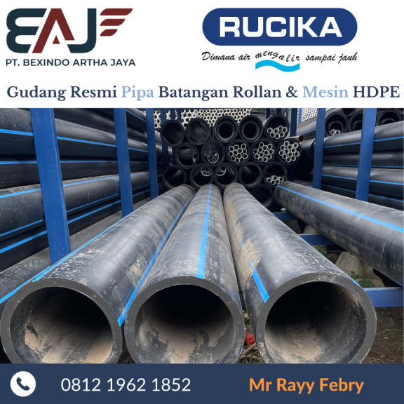 Pipa HDPE Untuk Air Bersih Murah | Pipa HDPE 6 Inch Merk Rucika 