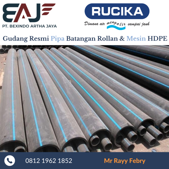 Pipa HDPE Untuk Air Bersih Murah | Pipa HDPE 6 Inch Merk Rucika 