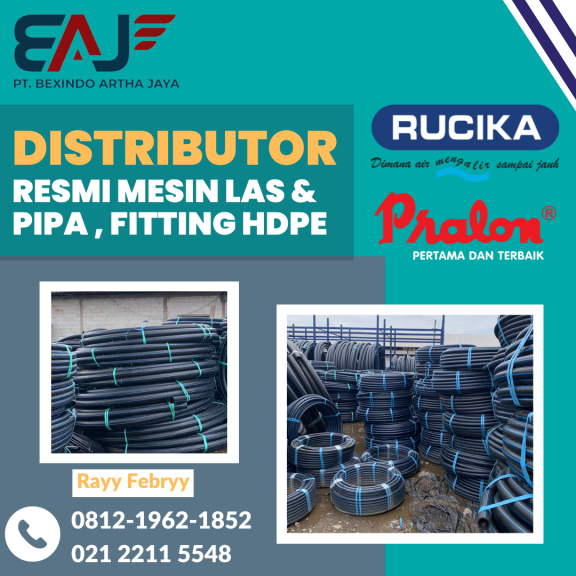 Pipa HDPE Rucika 2 Inch PN12.5 | Pipa HDPE Rucika Rollan 100 Meter
