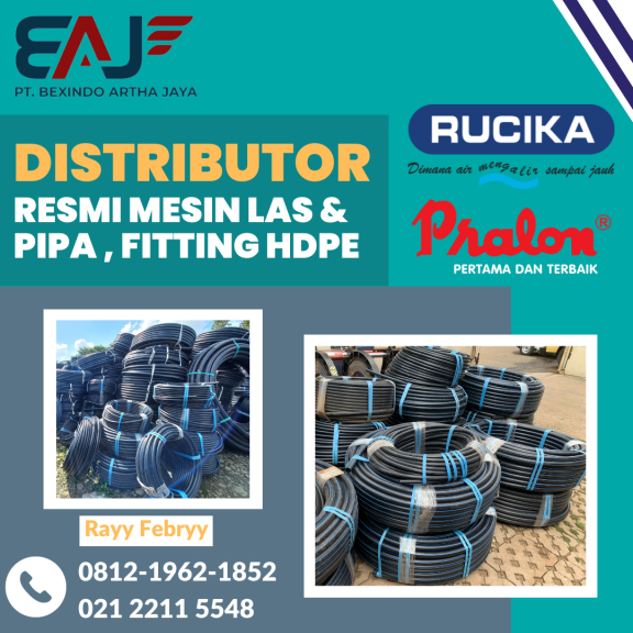 Pipa HDPE Rucika 1 1/2 Inch PN12.5 | Pipa HDPE Rollan & Batangan