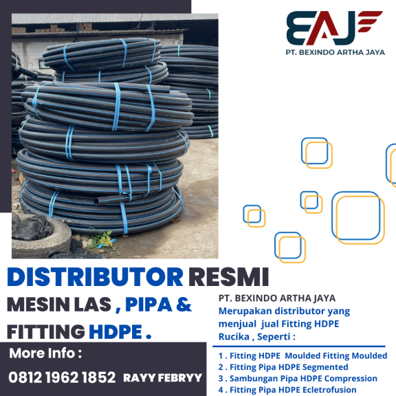 Pipa HDPE Rucika  2Inch PN12.5 | Distribitor Pipa Rollan 100 Mtr Resmi