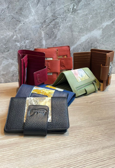 Dompet perempuan kecil ecoprint