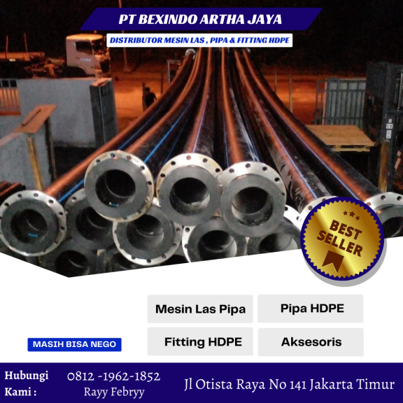 Pipa HDPE 5 Inch PN12,5 | Aneka Pipa Batangan Rucika 6 Meter