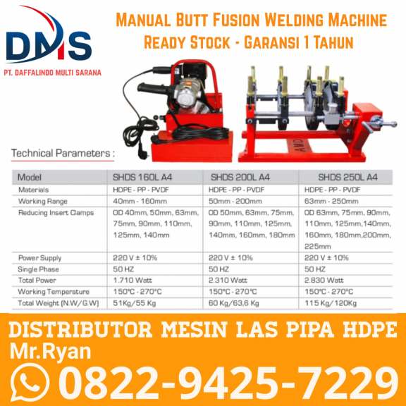 Mesin Pemanas Pipa Hdpe - Mesin Penyambung Hdpe