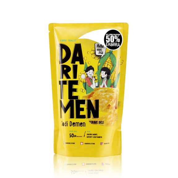 Keripik Pangsit DARI TEMEN Rasa Pedas, Jagung, Chicken, Soto