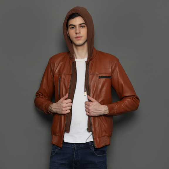 Blankenheim Jaket Kulit Eckhard Tan