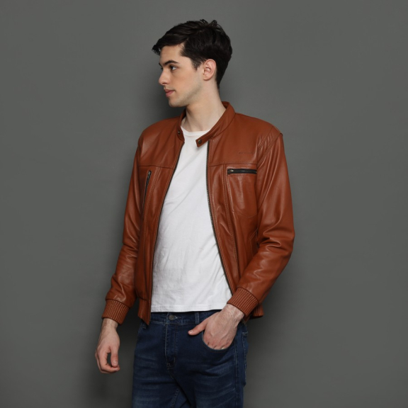 Blankenheim Jaket Kulit Eckhard Tan