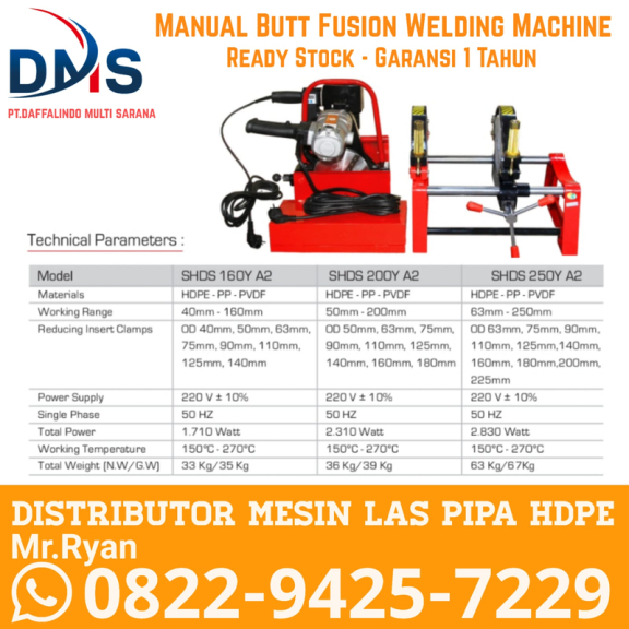 Mesin Las Pipa Hdpe  Merk HQ