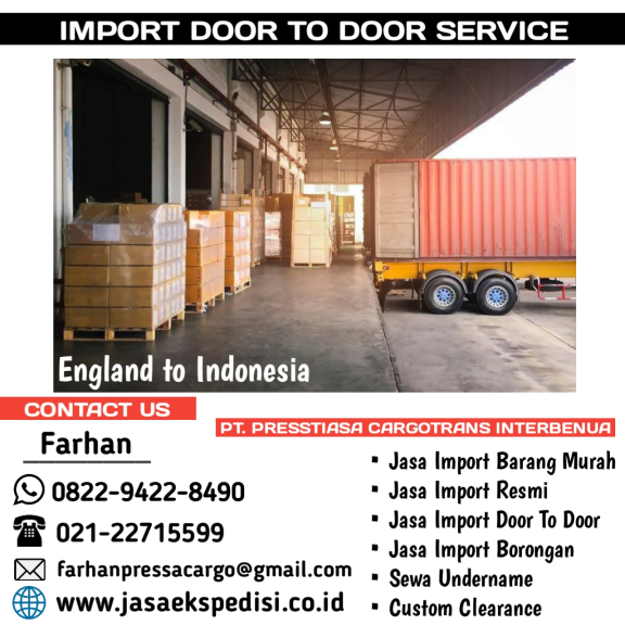 Jasa Import Jakarta | 082294228490