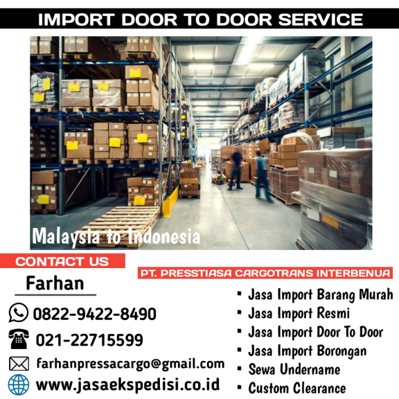 Jasa Import Borongan Door To Door Singapore Jakarta Murah 