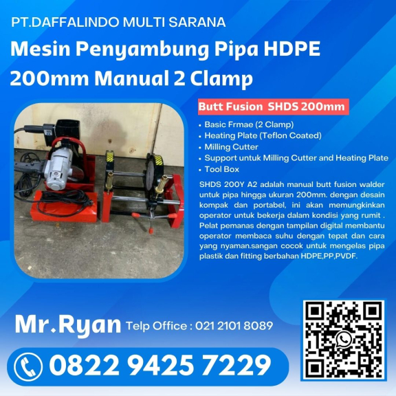 Jual Mesin Penyambung Pipa Hdpe 2 inch - Kualitas 100p Terbaik