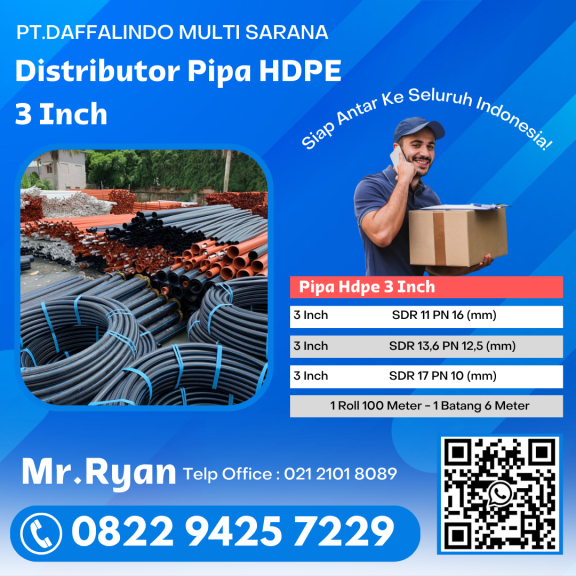 Pipa Hdpe 20 Inch SDR 13,6 PN 12,5 - Stock Hdpe Lengkap