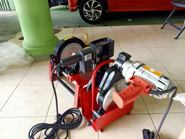 Mesin Penyambung Pipa HDPE SHDS 250mm Manual 2 Clamp